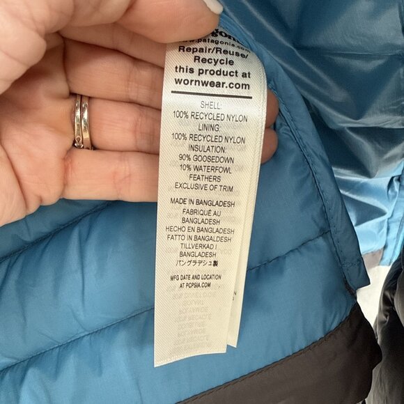 Patagonia Men's Size Medium Gray Down Sweater Insulated Puffer Jacket #84675 NWT - Picture 8 of 9
